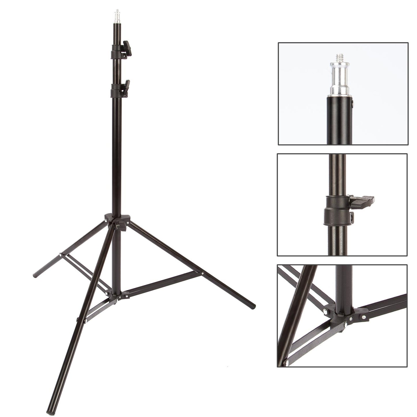 2x Heavy Duty 2m Light Stand with Bag