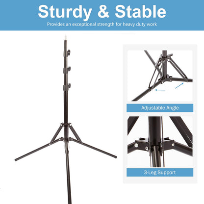 Reverse Foldable Ultra-Portable 1.8m Light Stand