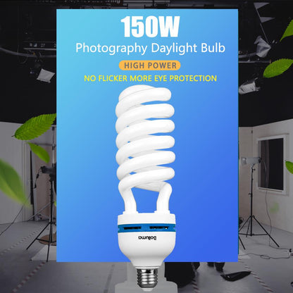 6X Photo Studio 55W = 150W E27 5500K Daylight Bulb, 5500K Light Bulb Lamp Bulbs 220V for Photography Lighting