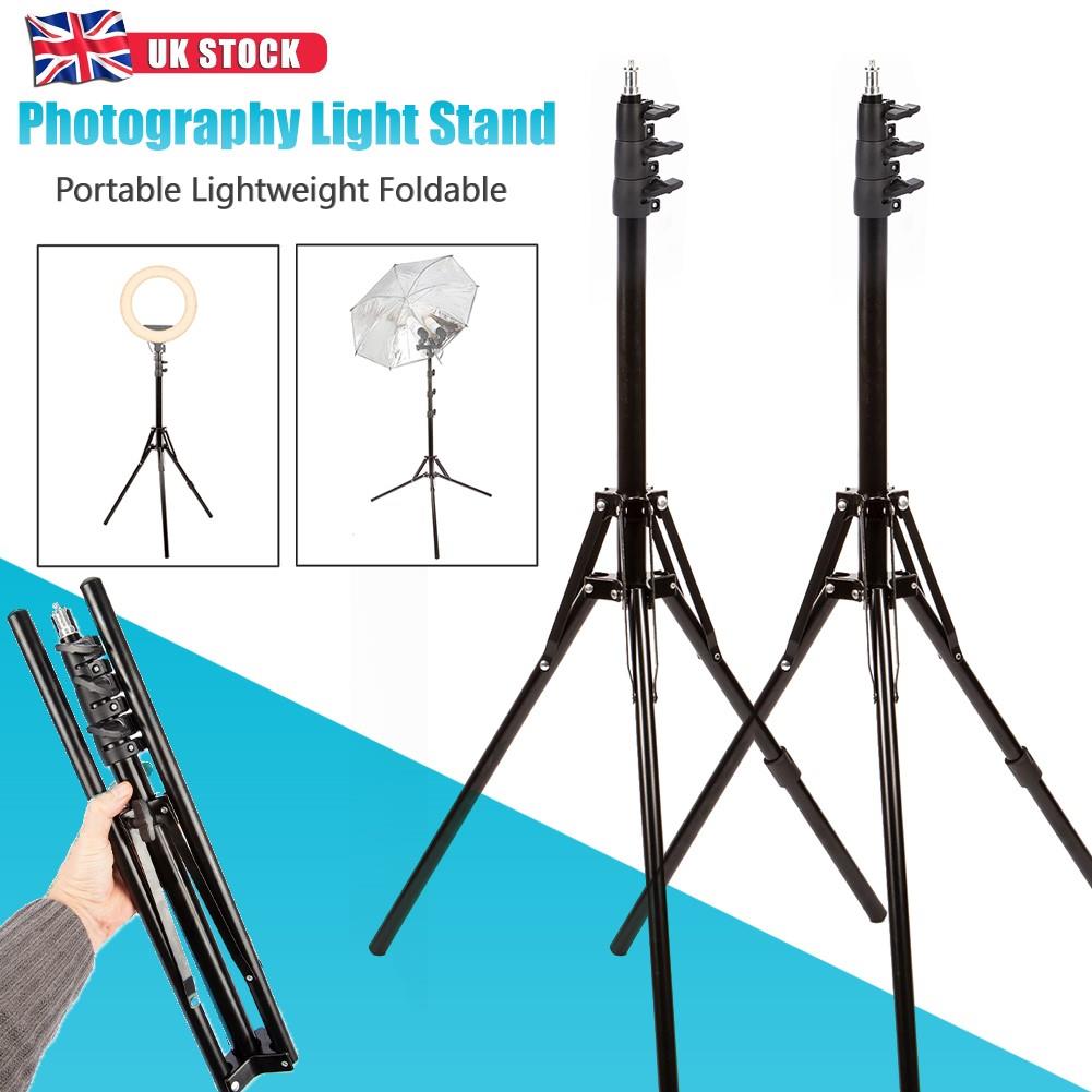 2x Reverse Foldable Ultra-Portable 1.8m Light Stand