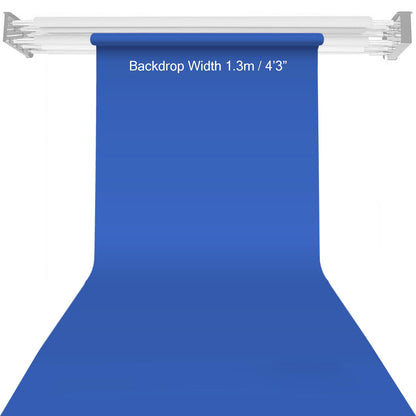 BOLLUMA Chromablue Paper Backdrop 1.35m x 10m and Stand Included