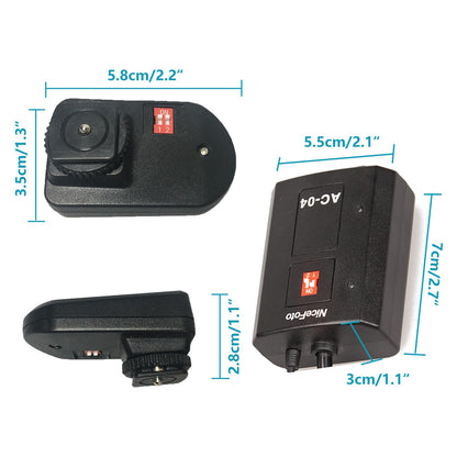 4 Channel Wireless Studio Flash Trigger Fm (Transmitter + Receiver) Set For DSLR