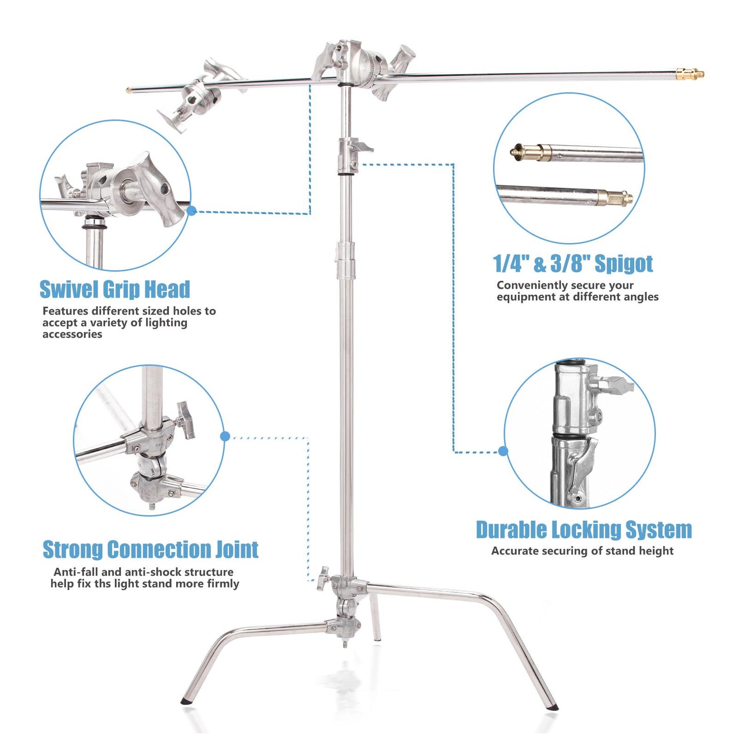 Sliding Leg Super Heavy Duty C-Stand