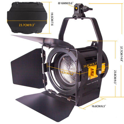 3x 50W LED Fresnel Spotlight with Stands and Fly Case