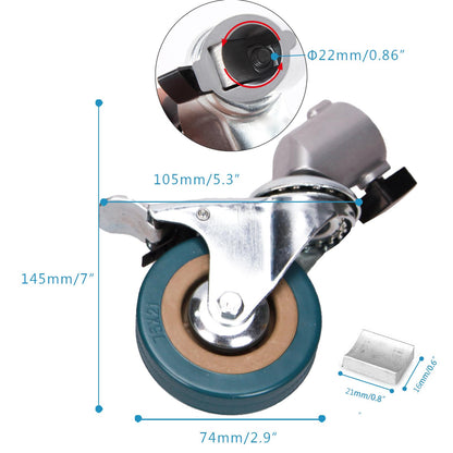 2x 3m Air Cushioned Stand, Heavy Duty, Wheels and Studio Bag