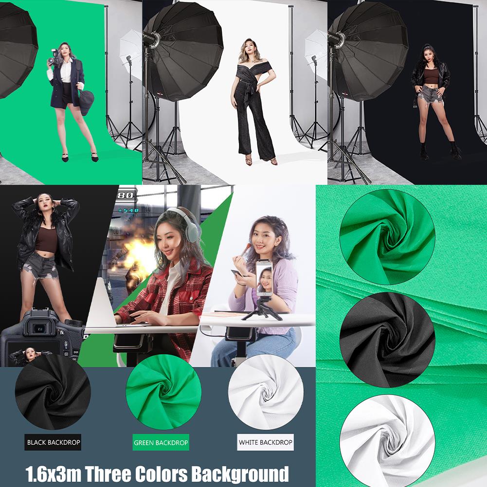 Flash Strobe x2 Softbox Backdrop Kit