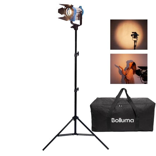 150W Studio Fresnel Spotlight, Including Bulb, 2m Light Stand and a Holdall