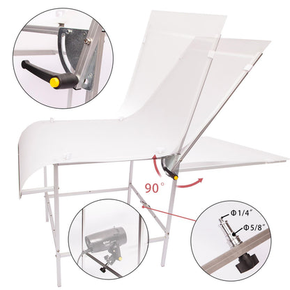 Continuous Lighting Shooting Table Softbox Kit 150W with Boom Arm