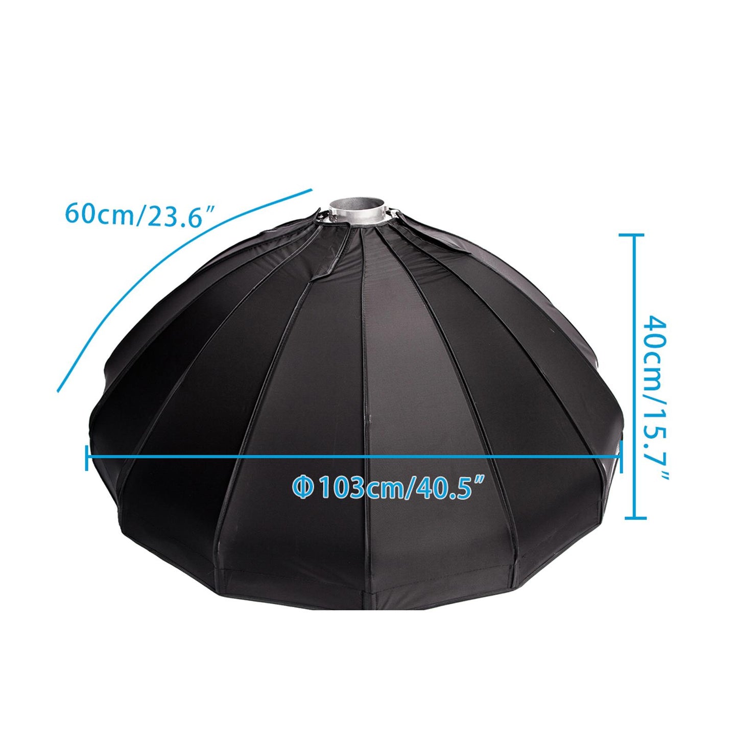 Easy Open 100cm Umbrella Softbox/Speedbox, Bowens Mount, Silver Reflector, Plus Honeycomb Grid,