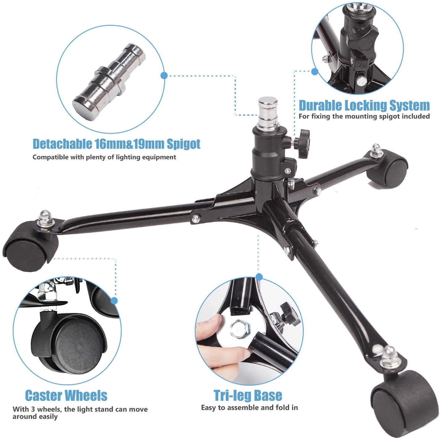 Light Stand Dolly Wheels