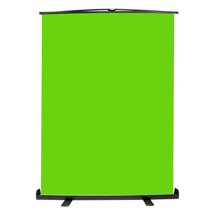 PYXEL STUDIO Green Screen, 1.5x2m Collapsible Chromakey Panel for Photo Studio Video, Wrinkle-Resistant Pull Up Green Screen, Removal with Auto-Locking Cushion Frame, Aluminum Case, Ultra-Quick Setup