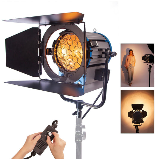 2000W Studio Fresnel Spotlight, Dimmable, Including Bulb, G38