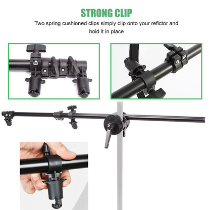 174cm Reflector Holder Boom & Dual Clamp With 2m Stand