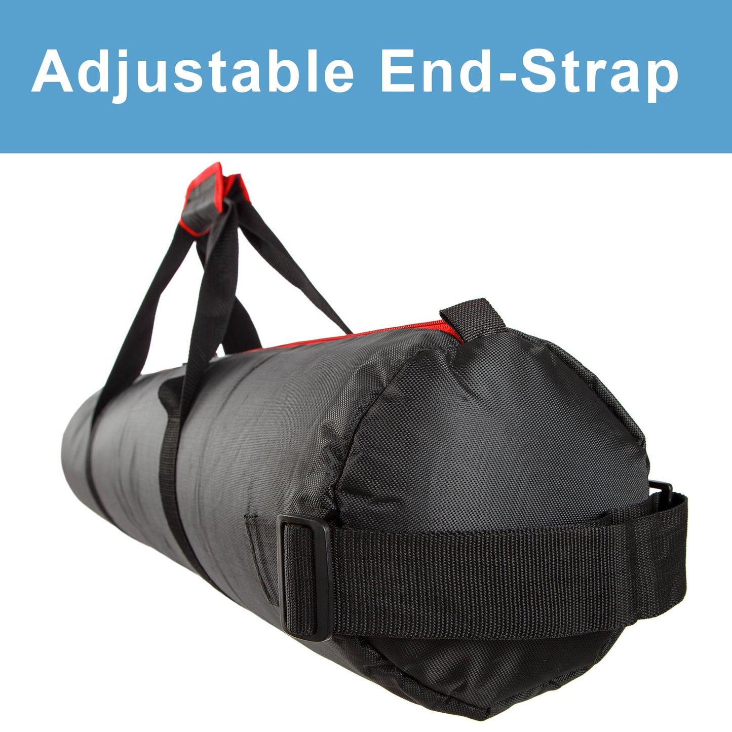 BOLLUMA 104cm Tripod Carrying Case, Heavy Duty Water-Repellent Bag with Handles and 3 Compartments, Full Length Zipper Closure, Padded Storage Bag for Light Stand, Mic Stand, Monopod, Telescope