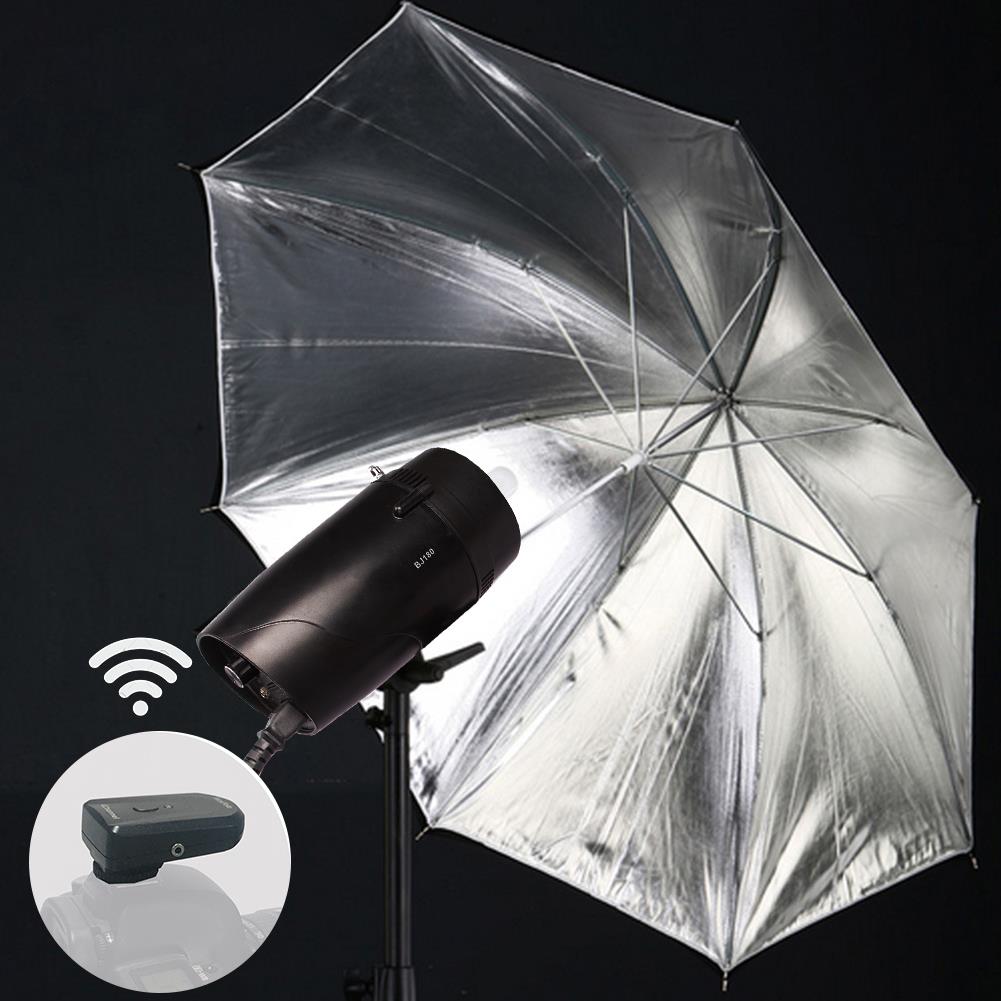 150W Flash Strobe with Light Stand, Silver Umbrella and Trigger