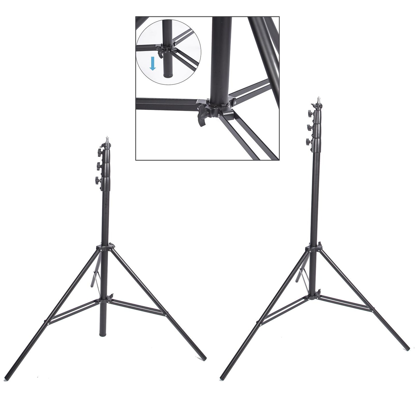 13ft 4M Heavy Duty Light Stand with Pulleys and Carry Bag, Air Cushioned Tripod Stand, Photography Wheeled Stand for Photo Studio Monolight, Softbox and Other Photographic Equipment, 2 Sets