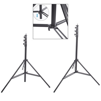 13ft 4M Heavy Duty Light Stand with Pulleys and Carry Bag, Air Cushioned Tripod Stand, Photography Wheeled Stand for Photo Studio Monolight, Softbox and Other Photographic Equipment, 2 Sets