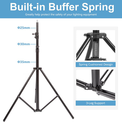 2x 2.9m Spring Cushioned Stand and Padded Studio Bag