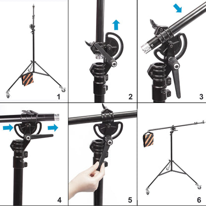 Studio 2-in-1 Professional Light Stand Boom Arm Kit, Adjustable 3.9m Overhead Tripod Stand Wheeled with 1.9m Boom Arm and Sandbag for Supporting Softbox Flash Lighting for Photo Photography Video