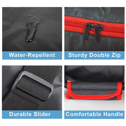BOLLUMA 104cm Tripod Carrying Case, Heavy Duty Water-Repellent Bag with Handles and 3 Compartments, Full Length Zipper Closure, Padded Storage Bag for Light Stand, Mic Stand, Monopod, Telescope