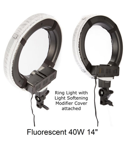 13.5" Ring Light, 40W, 5500K (Daylight) with Black Carry Bag and Cellphone Mount