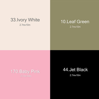 4 x 2.7m BOLLUMA Seamless Paper Background, Leaf Green, Jet Black, Baby Pink, Ivory