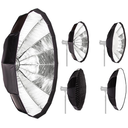 Easy Open 120cm Umbrella Softbox/Speedbox, Bowens Mount, Silver Reflector, Plus Honeycomb Grid,