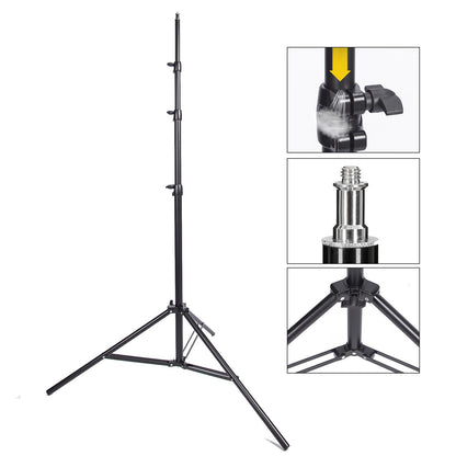 Air Cushioned Light Stand, 230cm Adjustable Sturdy Tripod Stand for Reflector, Softbox, Light, Umbrella, Portable Lightweight Photography Video Studio