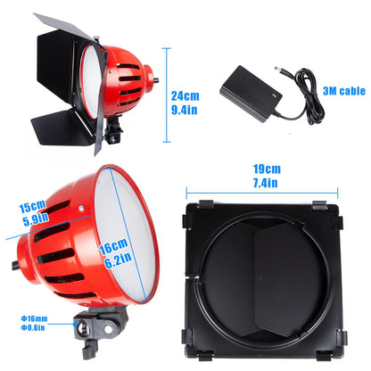 3x50W Photography Red Head Spotlight Bi-color Video Lighting Continuous Red Head Light with Light Stand and Carry Bag, Background Lighting for Portrait Photography Film Shooting Adverts, Dimmable