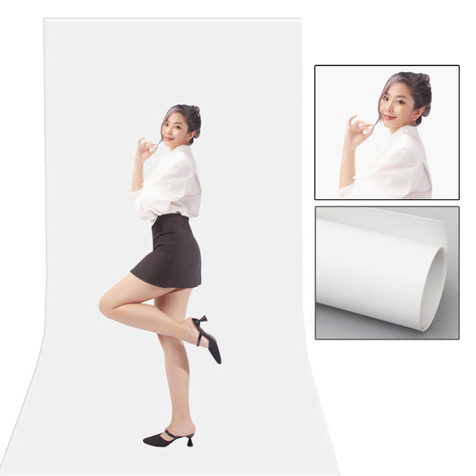 2 Rolls White PVC Backdrop, 1.2m x 2m