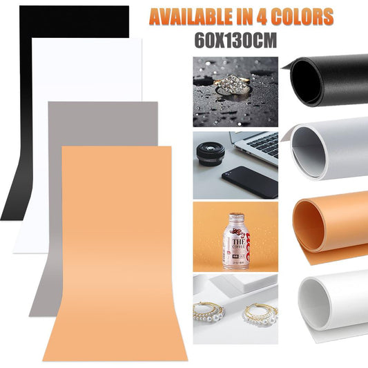 Black + White + Peach + Grey PVC Backdrops, 0.6m x 1.3m