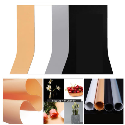 Black + White + Peach + Grey PVC Backdrops, 1.2m x 2m, with Mounting Frame