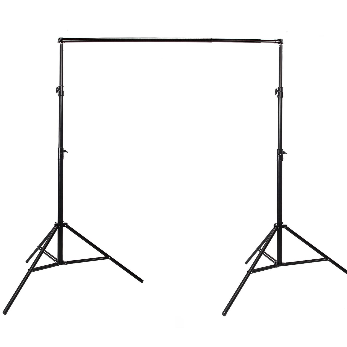 Heavy Duty Background Support With Fully Adjustable Crossbar and Spring Cushioned Stands