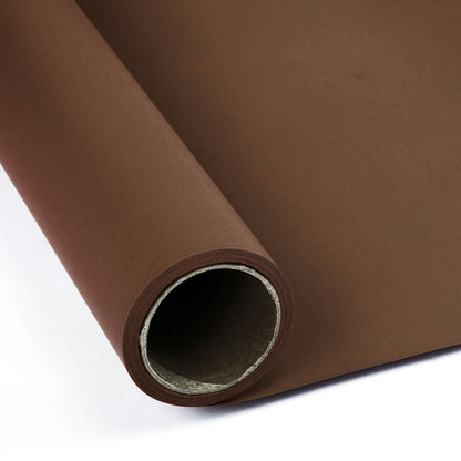 BOLLUMA Peat Brown Paper Backdrop 1.35m x 10m and Stand Included