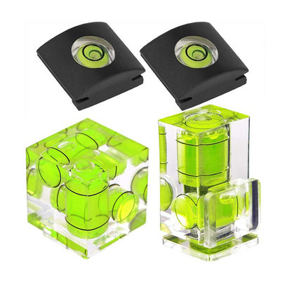 Hot Shoe Level, Camera Spirit Bubble Level Hot Shoe Bubble Level Mount Combo 3 Axis 2 Axis 1 Axis Compatible with Canon Nikon Panasonic Fujifilm Olympus Pentax Sigma DSLR SLR EVIL Camera - 4 Packs