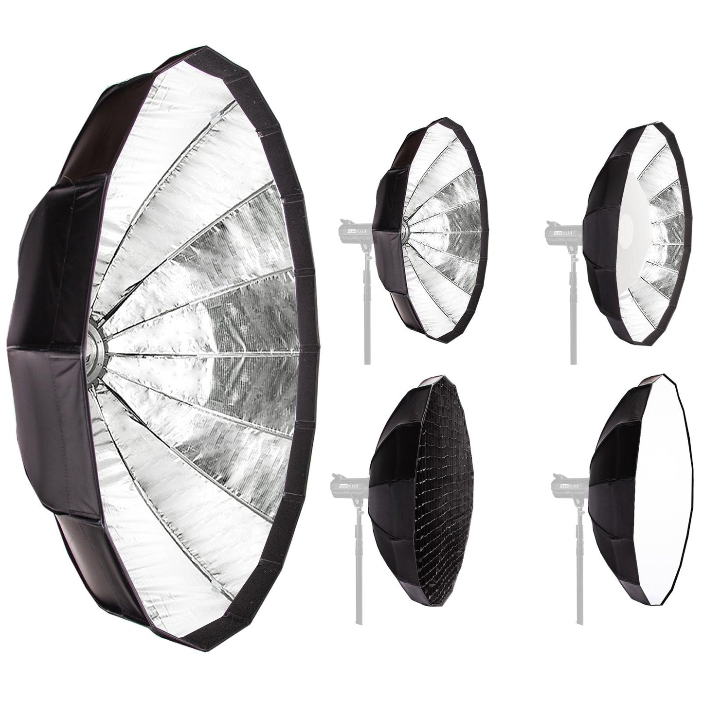 Easy Open Silver Softboxes