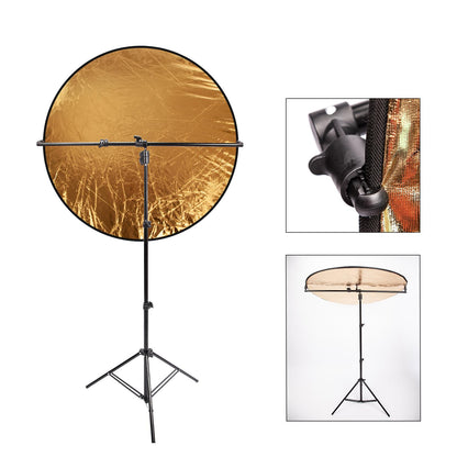 Photo Studio Lighting Reflector and Light Stand Kit, 43.3"/110cm 5in1 Multi-Disc Reflector, 25.5" Light Stand with Telescopic Boom Arm for Photography Video Background Shooting Youtuber Vlogger