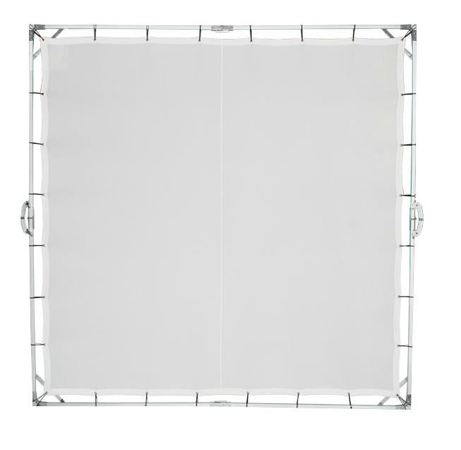 Diffusion White Silk Cloth 3.6x3.6m Sunbounce System with 2x 307cm Heavy Duty Wheeled C Stand, Butterfly Diffuser Kit with Translucent Screen Collapsible Screen Modifier for Large Size Photography