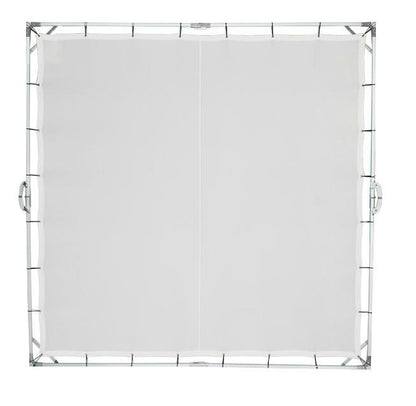 Diffusion White Silk Cloth 3.6x3.6m Sunbounce System with 2x 307cm Heavy Duty Wheeled C Stand, Butterfly Diffuser Kit with Translucent Screen Collapsible Screen Modifier for Large Size Photography