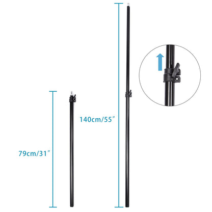 75-135cm Boom Arm with Sandbag, Dual Clamp and 2m Light Stand