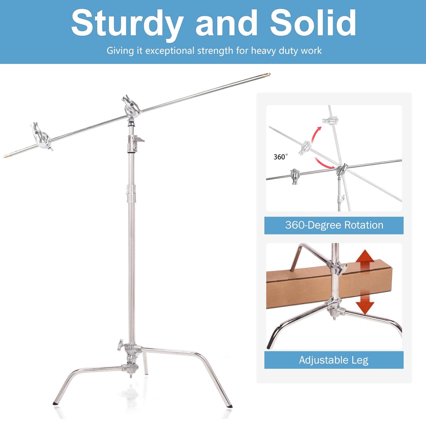 Sliding Leg Super Heavy Duty C-Stand