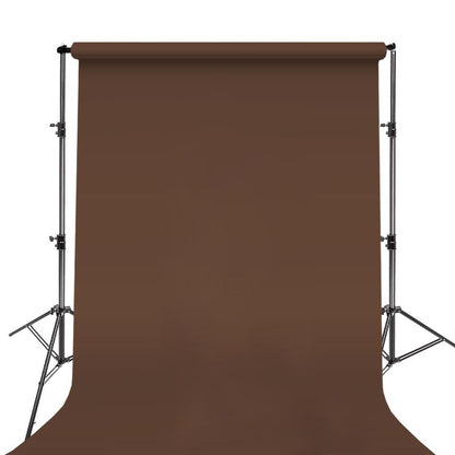 BOLLUMA Peat Brown Paper Backdrop 1.35m x 10m and Stand Included