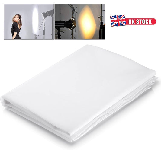 BOLLUMA 20x5ft Photography Diffuser Fabric Nylon Silk White Seamless Modifier Cloth for Photo Studio Video Light Softbox, Light Tent, Reflect Flag Panel