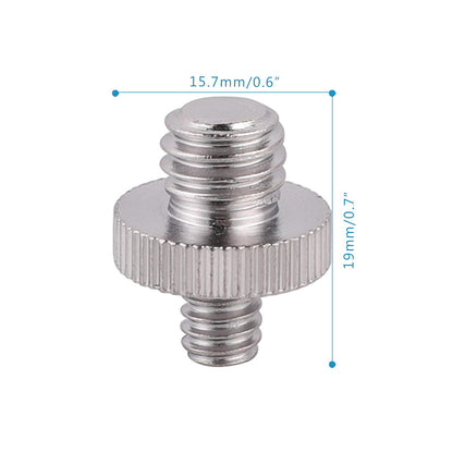 1/4" Male to 3/8" Male Double Ended Screw Adapter Male Thread Screw Adapter for Camera Tripod, 4 Packs