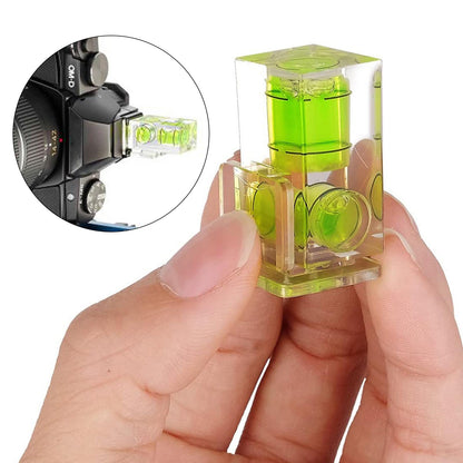 Hot Shoe Level, Camera Spirit Bubble Level Hot Shoe Bubble Level Mount Combo 3 Axis 2 Axis 1 Axis Compatible with Canon Nikon Panasonic Fujifilm Olympus Pentax Sigma DSLR SLR EVIL Camera - 4 Packs