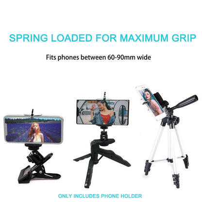 4 in 1 Lightweight Mini Hand Held Stabilizer Pistol Grip vlog Tripod with Mobile Phone Clip Holder, Compatible with iPhone, Gopro Hero, Camera, ActionCam etc