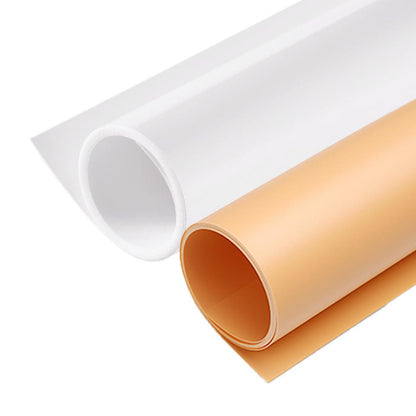 White + Peach PVC Backdrops, 0.6m x 1.3m