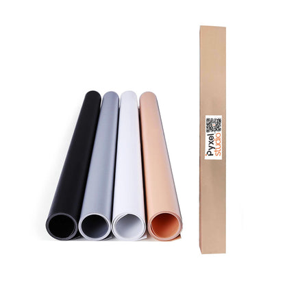 Black + White + Peach + Grey PVC Backdrops, 1.2m x 2m