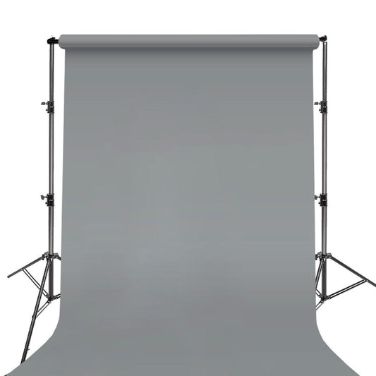 BOLLUMA Cloud Grey Paper Backdrop 2.7m x 10m and Stand Included