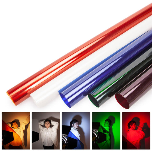 Complete Colors Daylight Filter Gel For 800W Red Head Video Continuous Lighting Studio 5 Colors